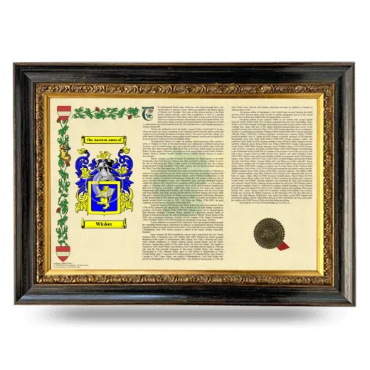 Winker Armorial Landscape Framed - Heirloom