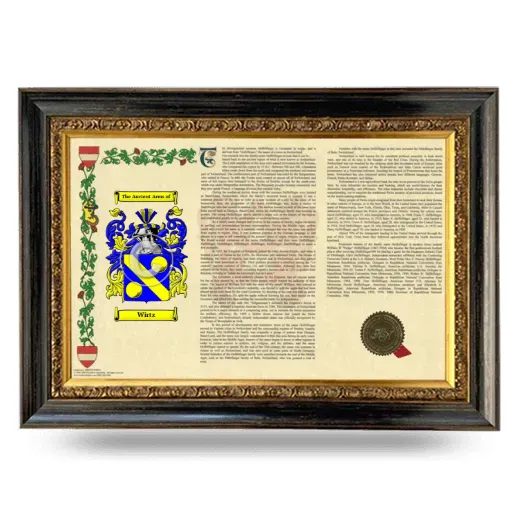 Wirtz Armorial Landscape Framed - Heirloom