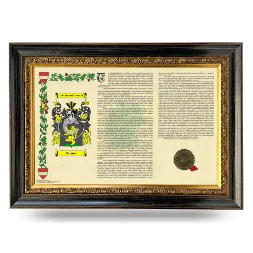 Wisser Armorial Landscape Framed - Heirloom