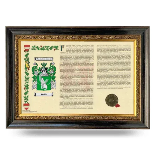Wolfe Armorial Landscape Framed - Heirloom