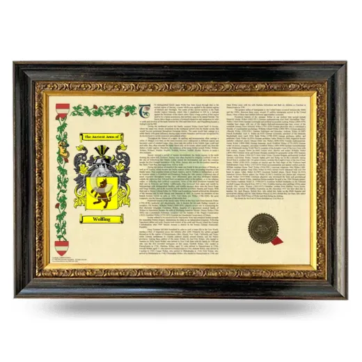 Wolfing Armorial Landscape Framed - Heirloom