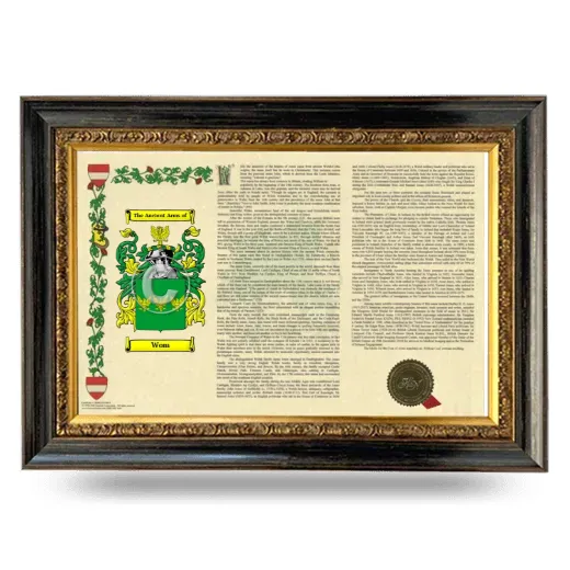 Wom Armorial Landscape Framed - Heirloom