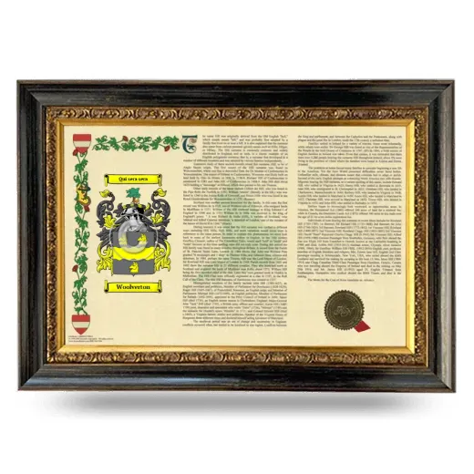 Woolverton Armorial Landscape Framed - Heirloom