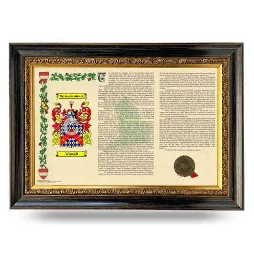 Wraxall Armorial Landscape Framed - Heirloom