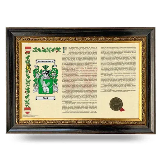 Wulf Armorial Landscape Framed - Heirloom