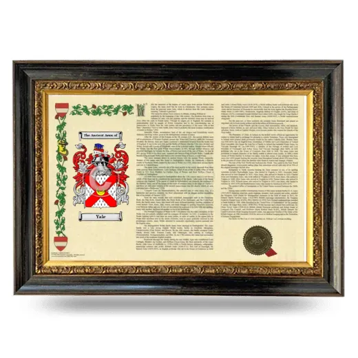 Yale Armorial Landscape Framed - Heirloom