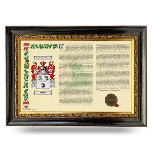 Yeland Armorial Landscape Framed - Heirloom