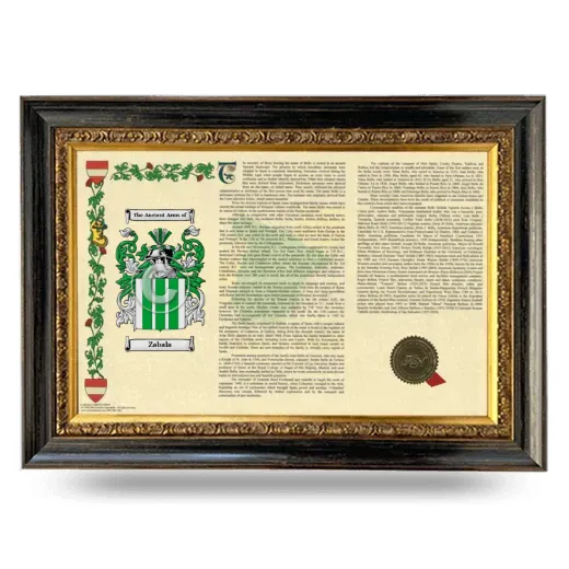 Zabala Armorial Landscape Framed - Heirloom