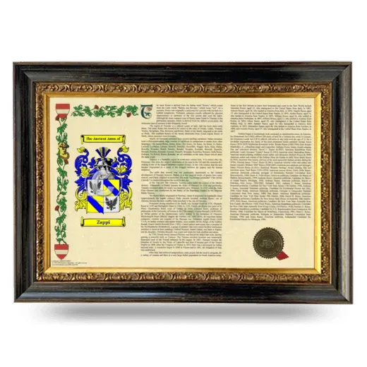 Zappi Armorial Landscape Framed - Heirloom