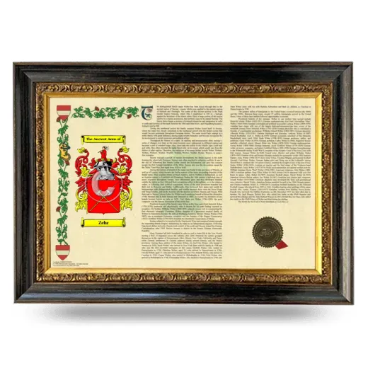 Zehr Armorial Landscape Framed - Heirloom