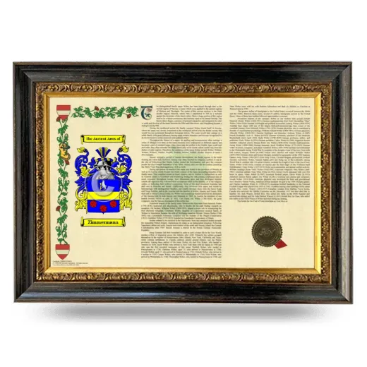 Zimmermann Armorial Landscape Framed - Heirloom