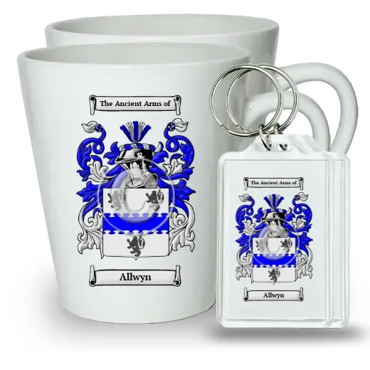 Allwyn Pair of Latte Mugs and Pair of Keychains