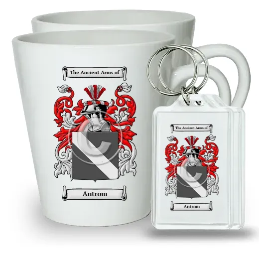 Antrom Pair of Latte Mugs and Pair of Keychains