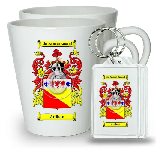 Ardhan Pair of Latte Mugs and Pair of Keychains
