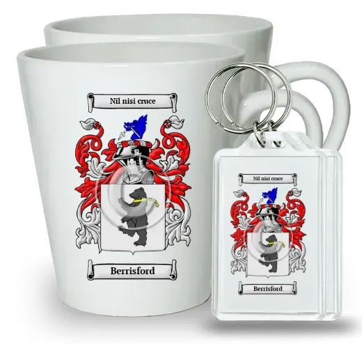 Berrisford Pair of Latte Mugs and Pair of Keychains