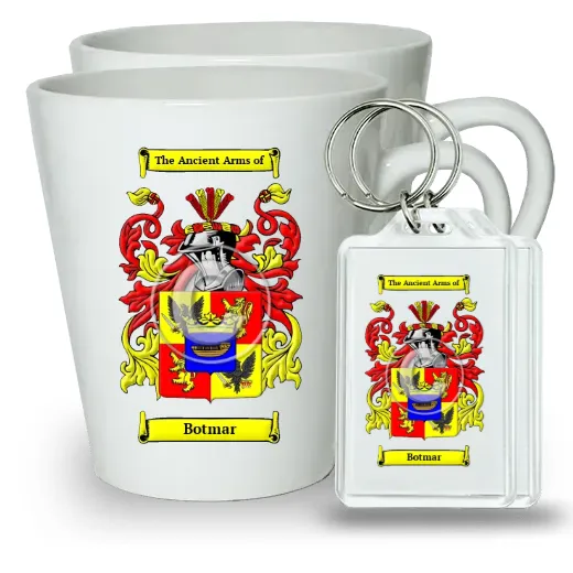 Botmar Pair of Latte Mugs and Pair of Keychains