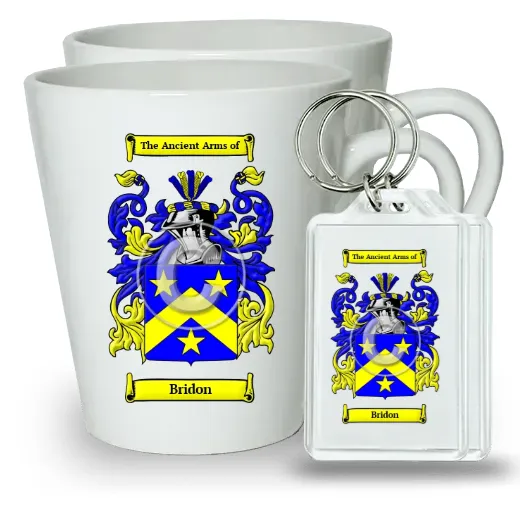 Bridon Pair of Latte Mugs and Pair of Keychains