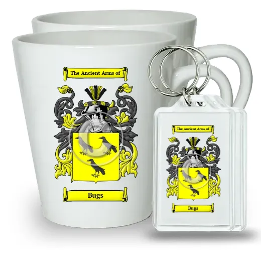 Bugs Pair of Latte Mugs and Pair of Keychains