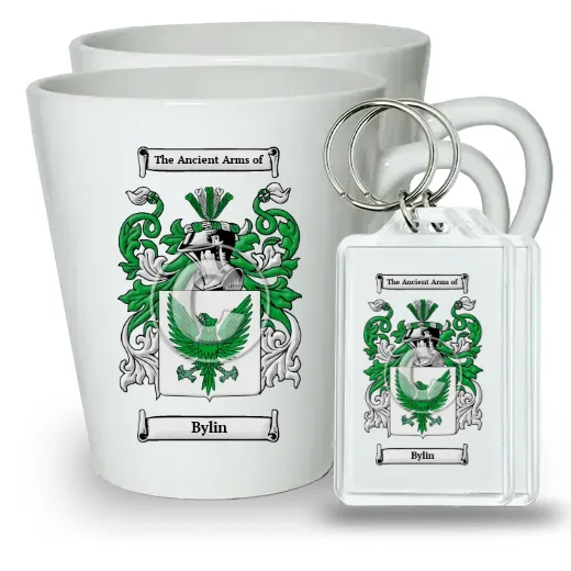 Bylin Pair of Latte Mugs and Pair of Keychains