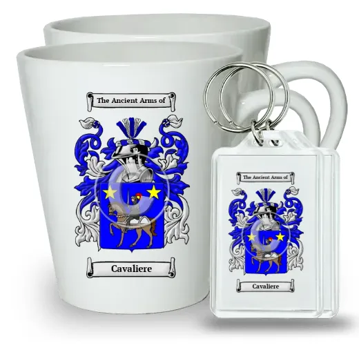 Cavaliere Pair of Latte Mugs and Pair of Keychains