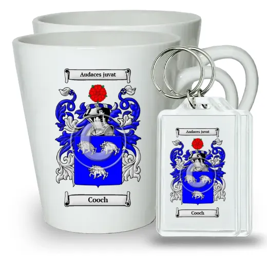 Cooch Pair of Latte Mugs and Pair of Keychains