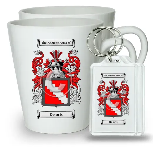 De oris Pair of Latte Mugs and Pair of Keychains