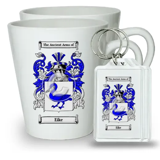 Eike Pair of Latte Mugs and Pair of Keychains
