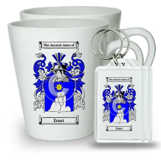 Ernst Pair of Latte Mugs and Pair of Keychains