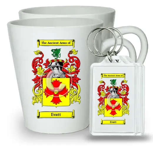 Evatt Pair of Latte Mugs and Pair of Keychains
