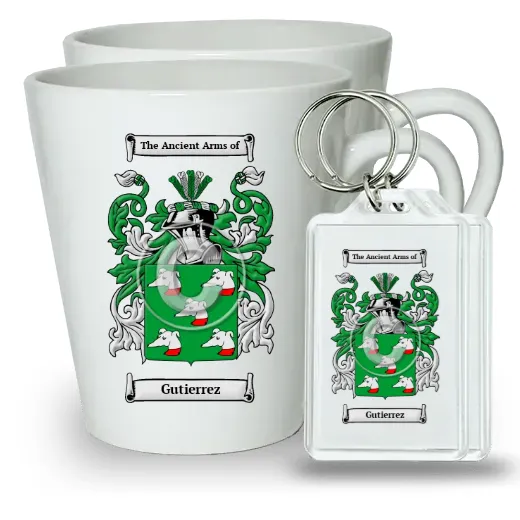 Gutierrez Pair of Latte Mugs and Pair of Keychains