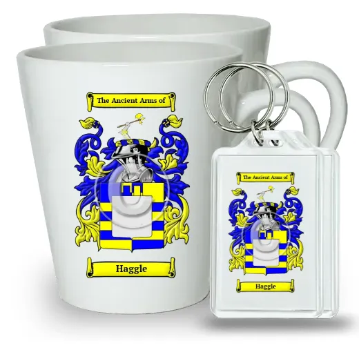 Haggle Pair of Latte Mugs and Pair of Keychains