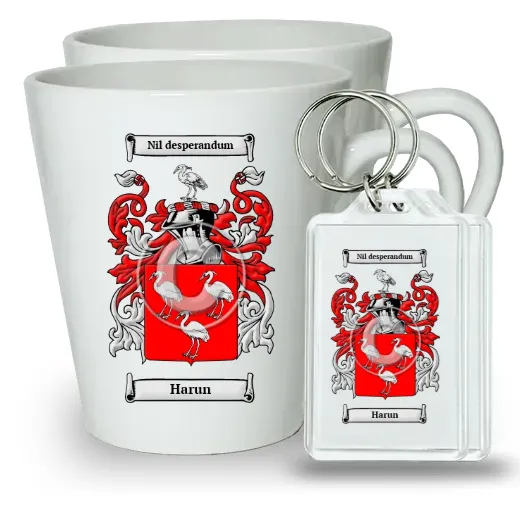 Harun Pair of Latte Mugs and Pair of Keychains