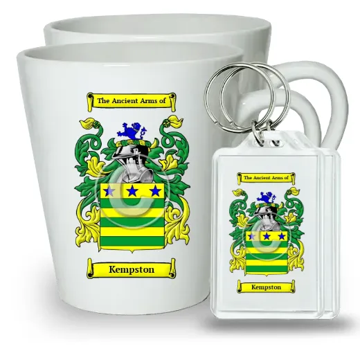 Kempston Pair of Latte Mugs and Pair of Keychains