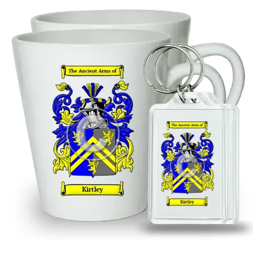 Kirtley Pair of Latte Mugs and Pair of Keychains