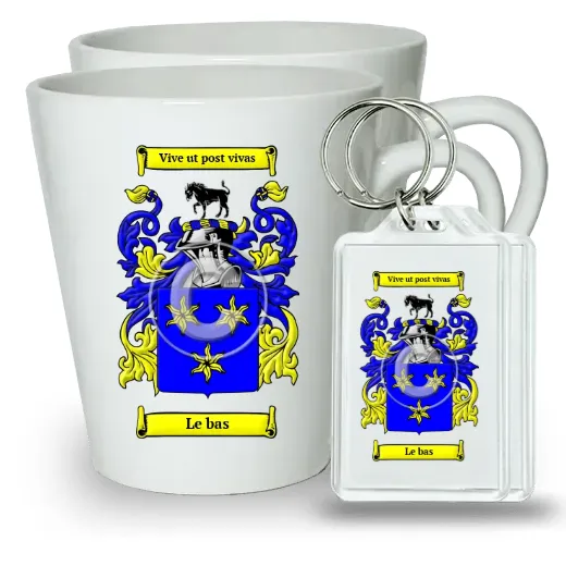Le bas Pair of Latte Mugs and Pair of Keychains
