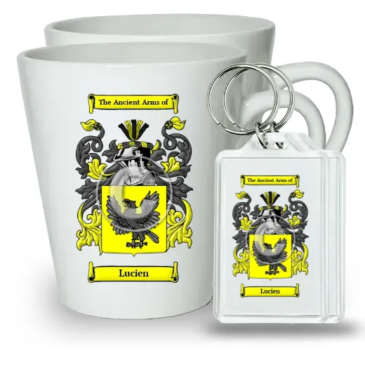 Lucien Pair of Latte Mugs and Pair of Keychains