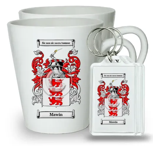 Mawin Pair of Latte Mugs and Pair of Keychains