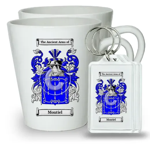 Montiel Pair of Latte Mugs and Pair of Keychains