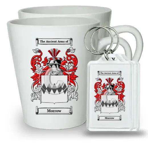 Morrow Pair of Latte Mugs and Pair of Keychains