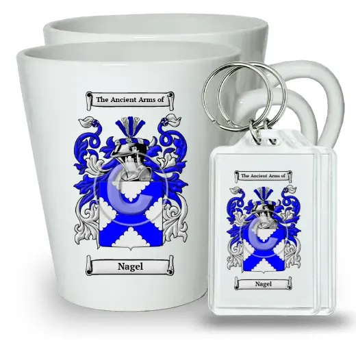 Nagel Pair of Latte Mugs and Pair of Keychains