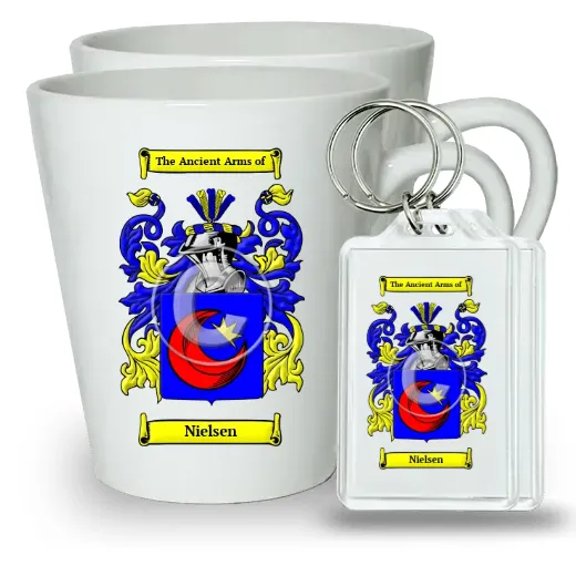 Nielsen Pair of Latte Mugs and Pair of Keychains