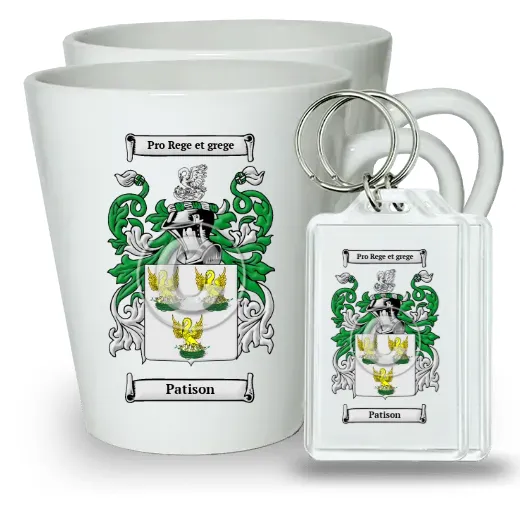 Patison Pair of Latte Mugs and Pair of Keychains
