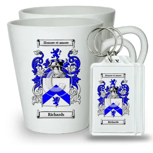 Richards Pair of Latte Mugs and Pair of Keychains