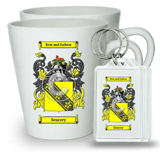 Searcey Pair of Latte Mugs and Pair of Keychains