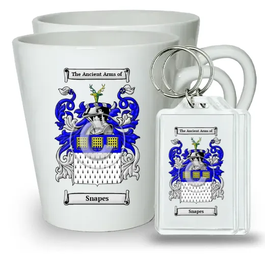 Snapes Pair of Latte Mugs and Pair of Keychains