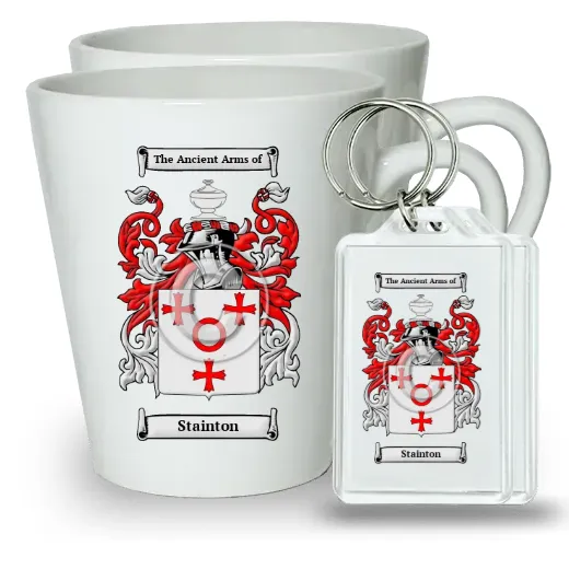 Stainton Pair of Latte Mugs and Pair of Keychains