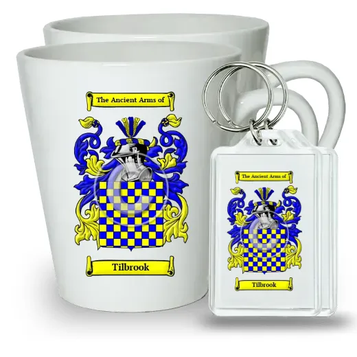 Tilbrook Pair of Latte Mugs and Pair of Keychains