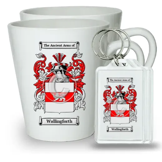 Wallingforth Pair of Latte Mugs and Pair of Keychains