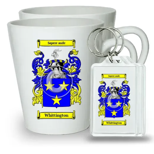 Whittington Pair of Latte Mugs and Pair of Keychains
