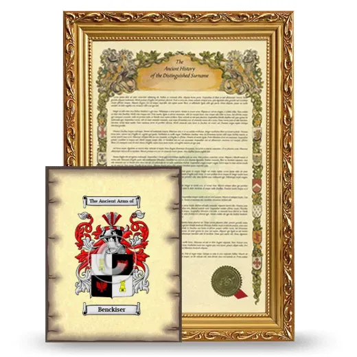 Benckiser Framed History and Coat of Arms Print - Gold